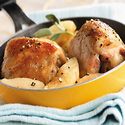 Chicken Thighs with Honeyed Apples and Fresh Sage